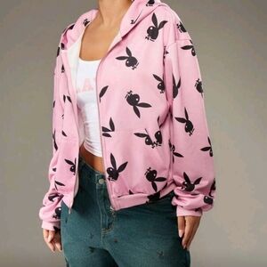 Pink Playboy Hoodie Jacket